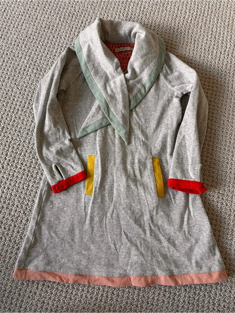 Raspberry Plum gray dress 7-8